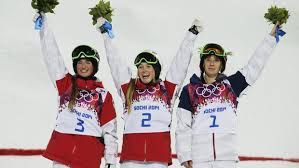 The Dufour-Lapointe sisters take gold and silver, with US bronze medallist Hannah Kearney